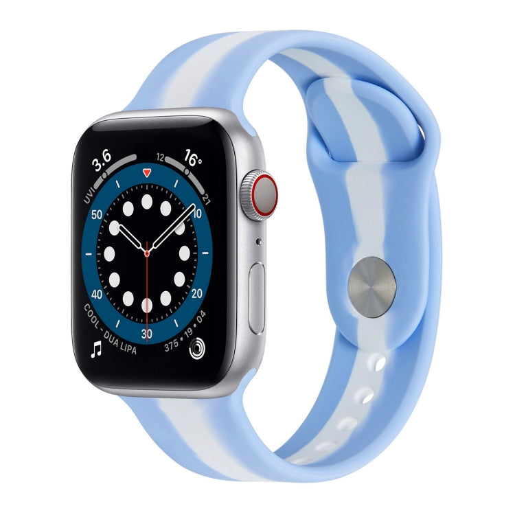 Secondary Color Silicone Replacement Watchbands For Apple Watch Series