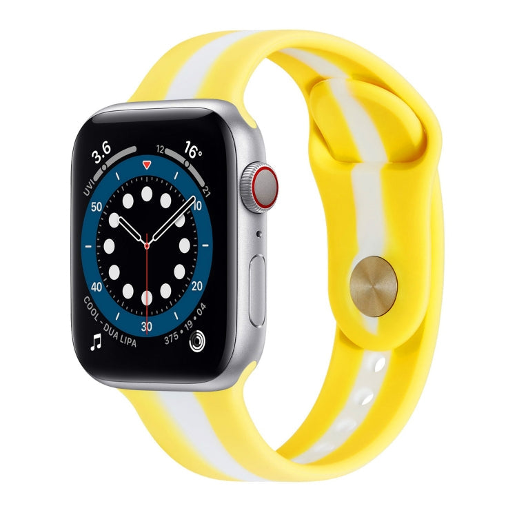 Secondary Color Silicone Replacement Watchbands For Apple Watch Series