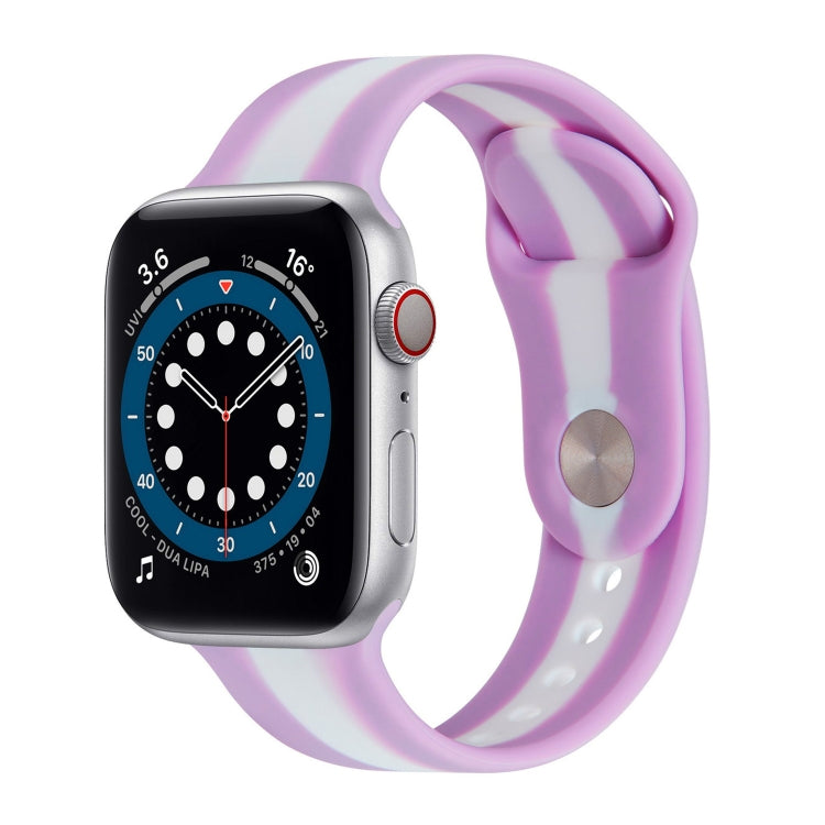 Secondary Color Silicone Replacement Watchbands For Apple Watch Series