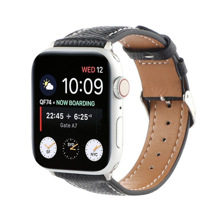 Cross Texture Leather Replacement Watchbands For Apple Watch Series