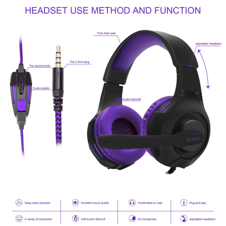 Anivia AH68 3.5mm Wired Gaming Headset with Microphone My Store