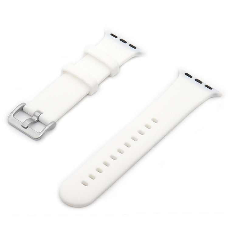 Silver Buckle Silicone Replacement Strap Watchband, Series 1