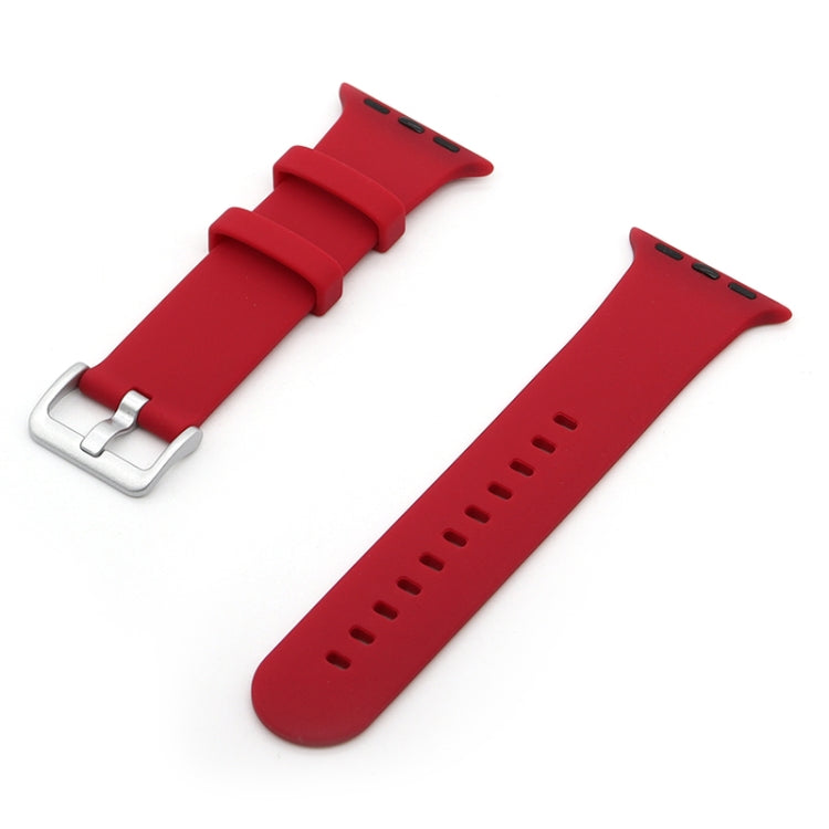 Silver Buckle Silicone Replacement Strap Watchband, Series 1