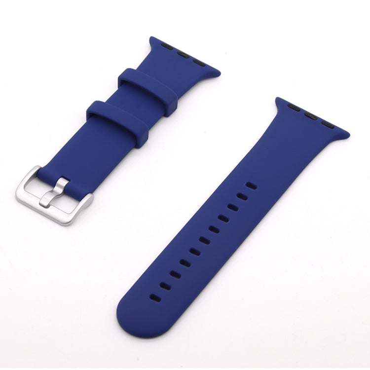 Silver Buckle Silicone Replacement Strap Watchband, Series 1