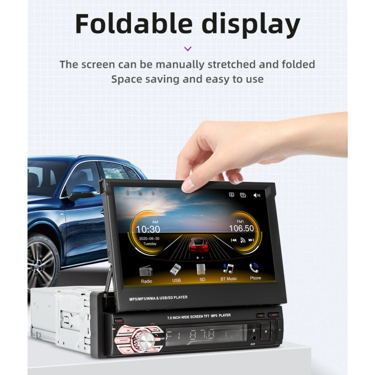 9601C HD 7 inch Fully Automatic Car MP5 Player GPS Navigation Bluetooth Radio, Support Mirror Link & FM & TF Card & USB