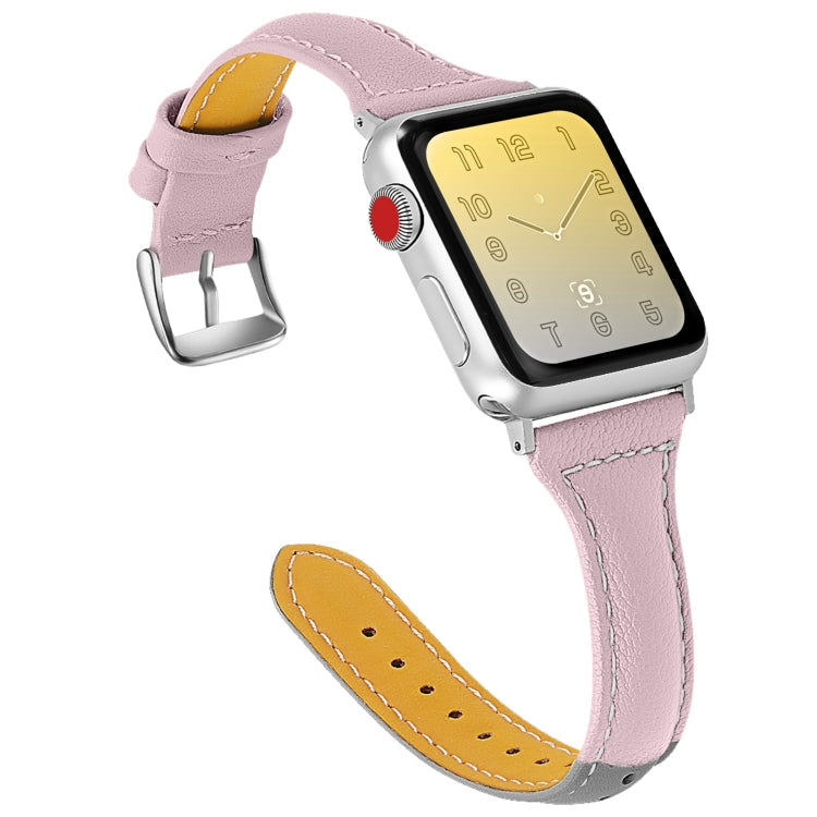 Three-color T-shape Leather Replacement Strap Watchband