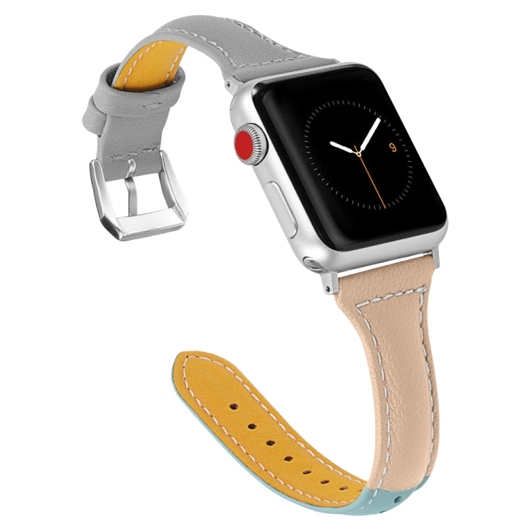 Three-color T-shape Leather Replacement Strap Watchband