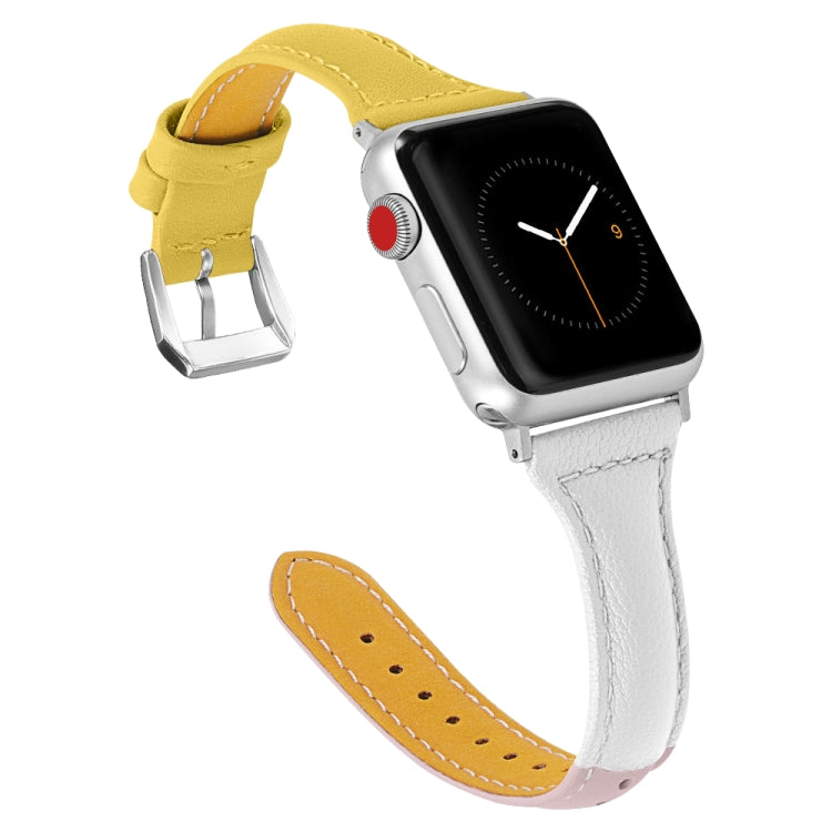 Three-color T-shape Leather Replacement Strap Watchband