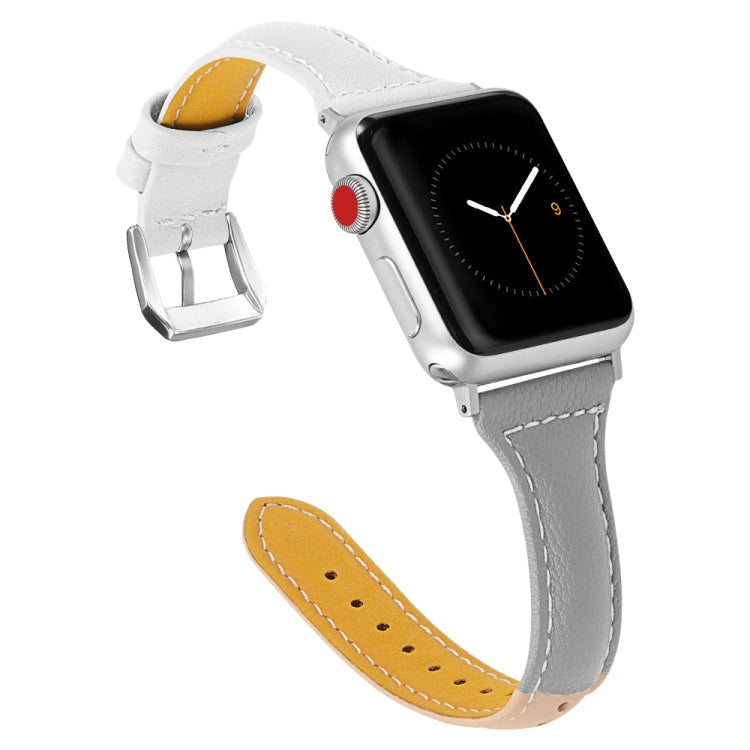 Three-color T-shape Leather Replacement Strap Watchband