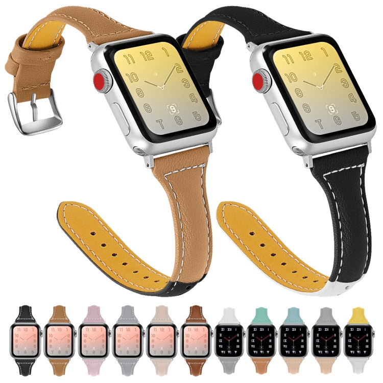 Three-color T-shape Leather Replacement Strap Watchband