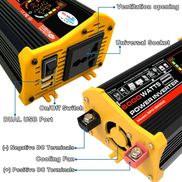 Legend III Generation DC12V to AC110V 6000W Car Power Inverter with LED Display ÎҵÄÉ̵ê