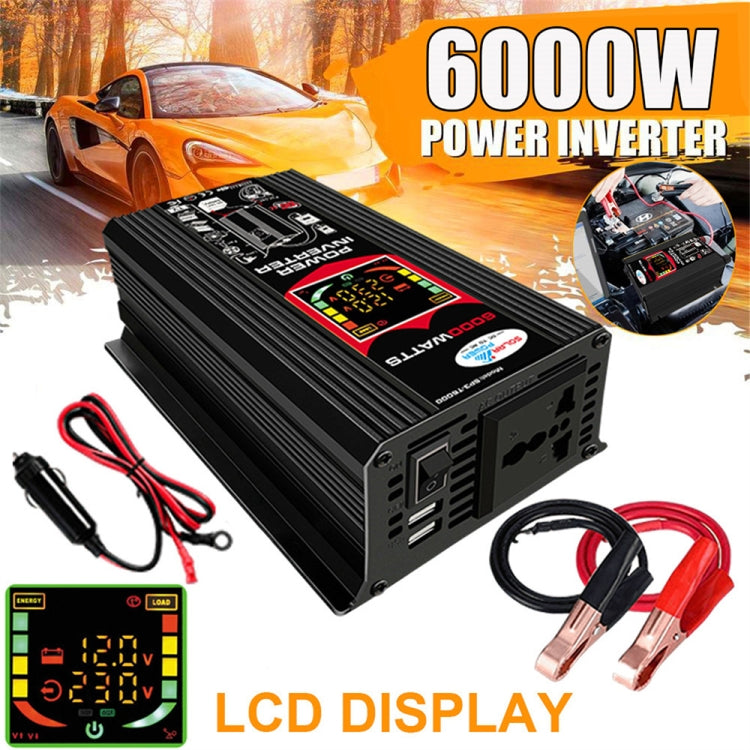 Tang III Generation 12V to 110V 6000W Car Power Inverter with LCD Display & Dual USB