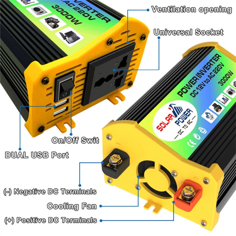 Legend I Generation DC12V to AC110V 3000W Car Power Inverter