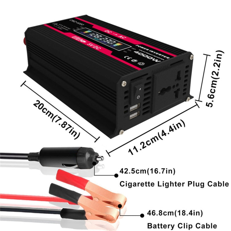 Zhizun 12V to 220V 4000W Car Power Inverter ÎҵÄÉ̵ê