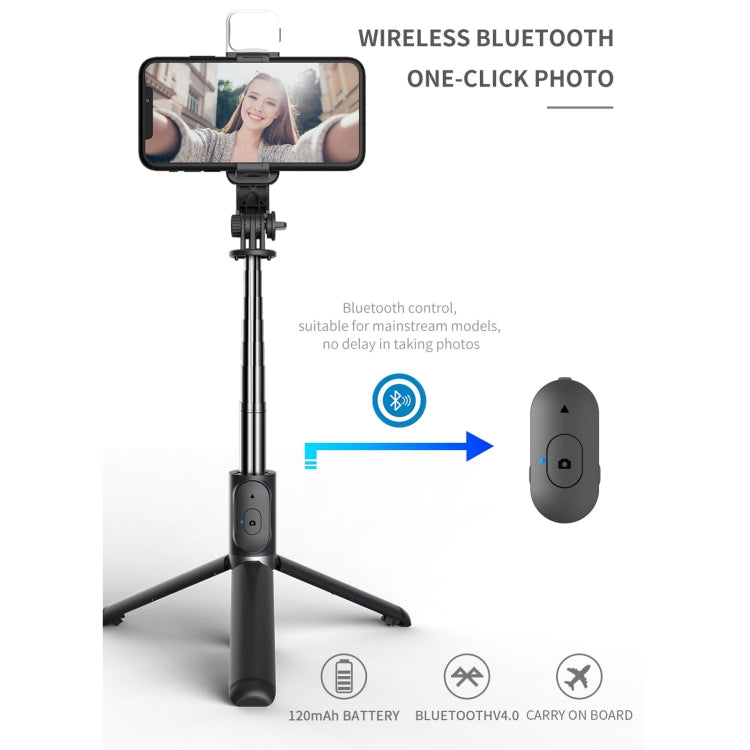 Q02S Fill Light Bluetooth Selfie Stick Tripod Mobile Phone Holder