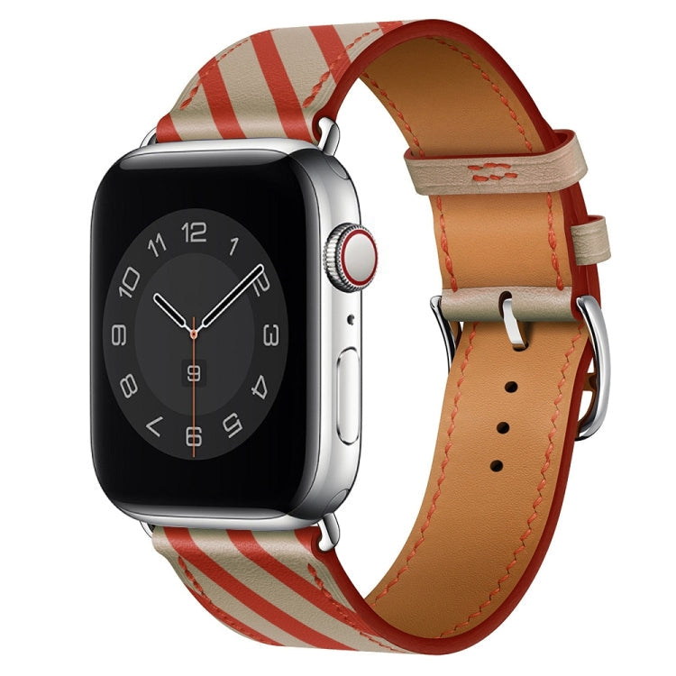 Strip Texture Leather Replacement Watchbands For Apple Watch Series