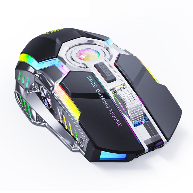 iMICE G7 Colorful Streamer Lights Rechargeable Silent Wireless Mouse My Store