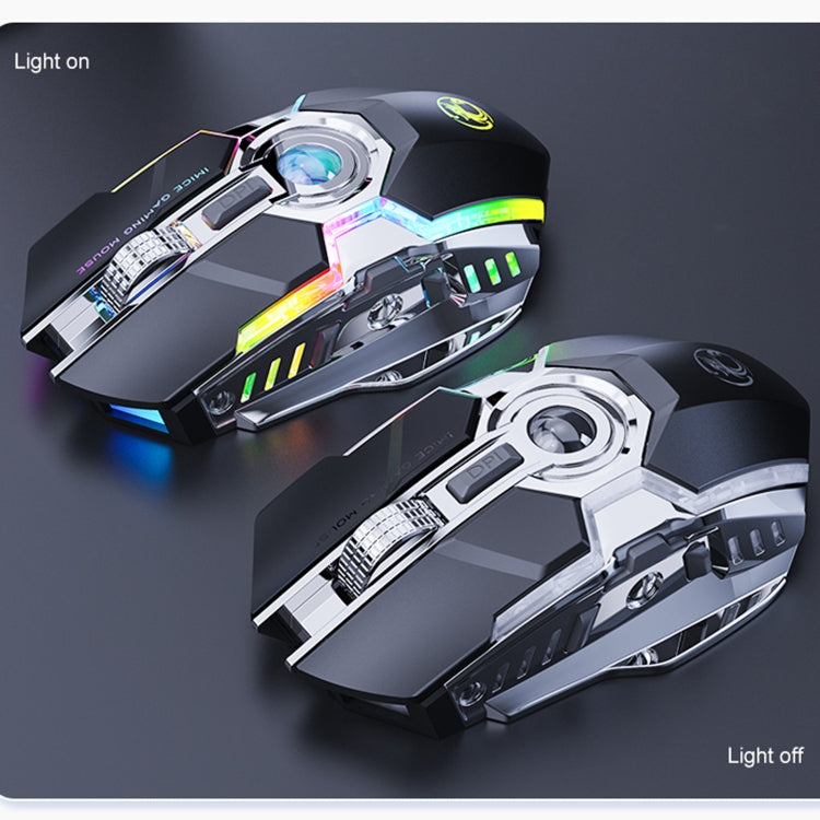 iMICE G7 Colorful Streamer Lights Rechargeable Silent Wireless Mouse My Store