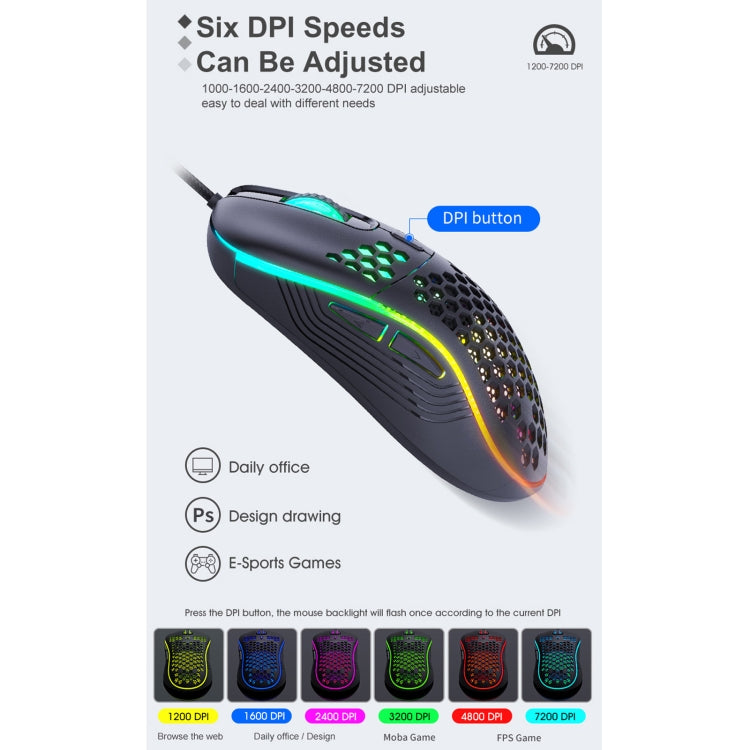 iMICE T98 RGB Lighting Gaming Wired Mouse My Store