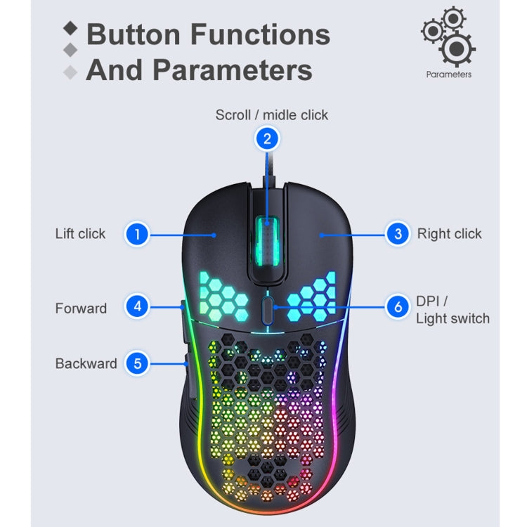 iMICE T98 RGB Lighting Gaming Wired Mouse My Store