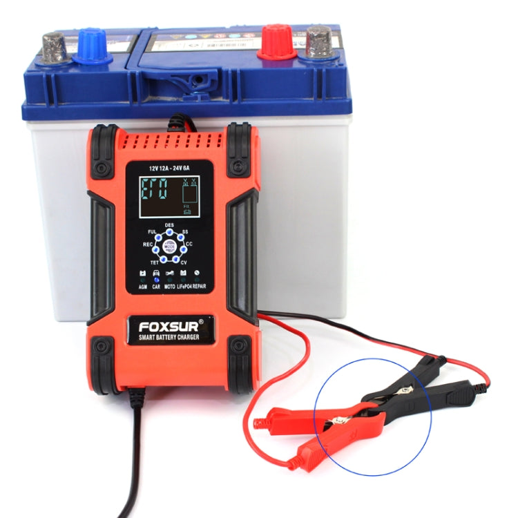 FOXSUR 12A / 12V / 24V Car / Motorcycle 7-stage Lead-acid Battery AGM Charger ÎҵÄÉ̵ê