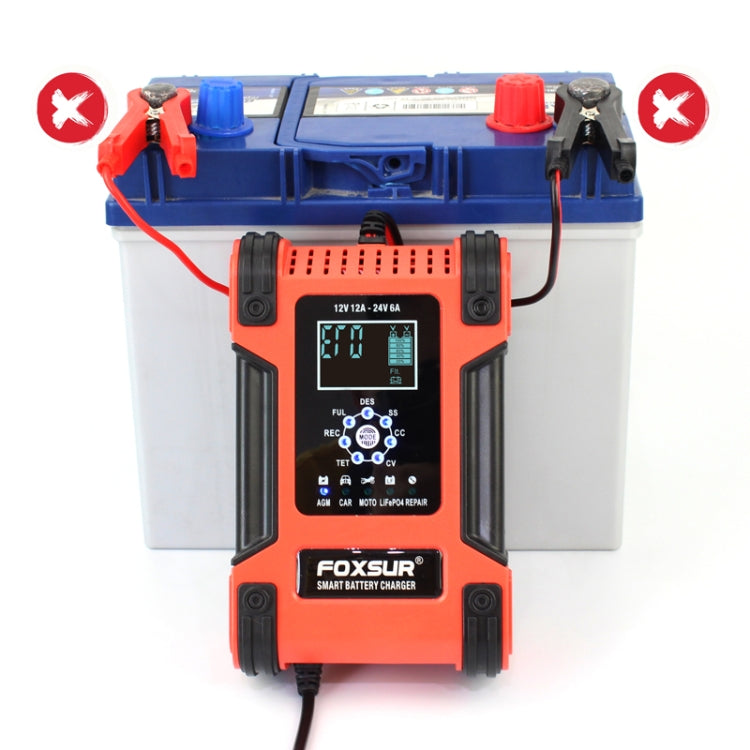 FOXSUR 12A / 12V / 24V Car / Motorcycle 7-stage Lead-acid Battery AGM Charger ÎҵÄÉ̵ê