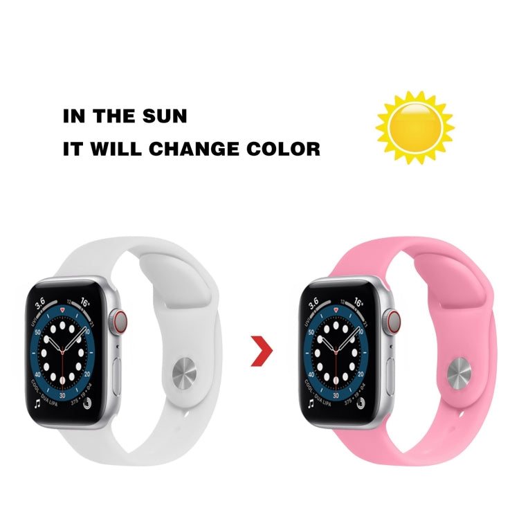 Discoloration in Sun Silicone Replacement Watchband For Apple Watch Series