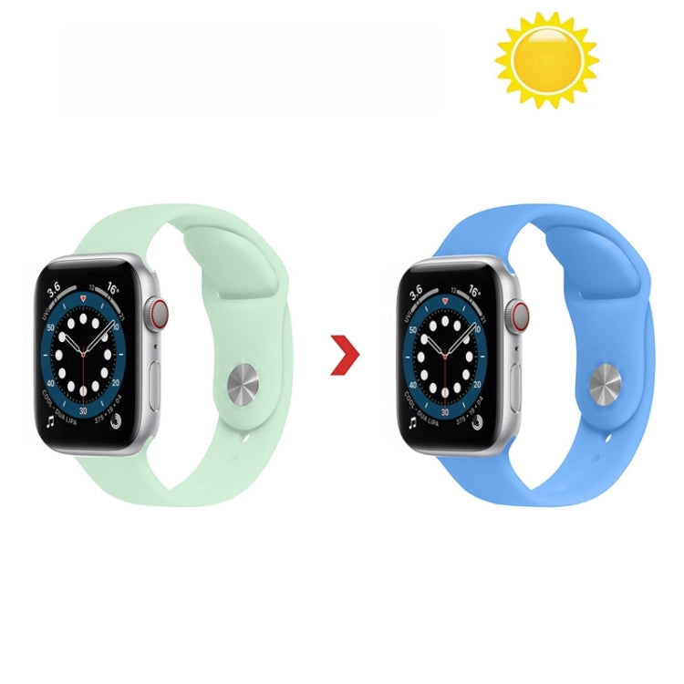 Discoloration in Sun Silicone Replacement Watchband For Apple Watch Series