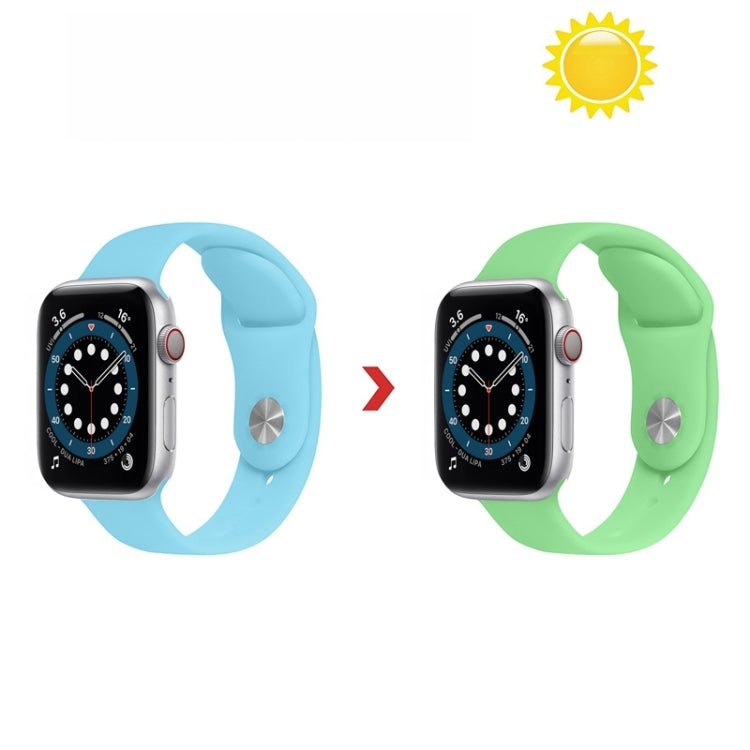 Discoloration in Sun Silicone Replacement Watchband For Apple Watch Series