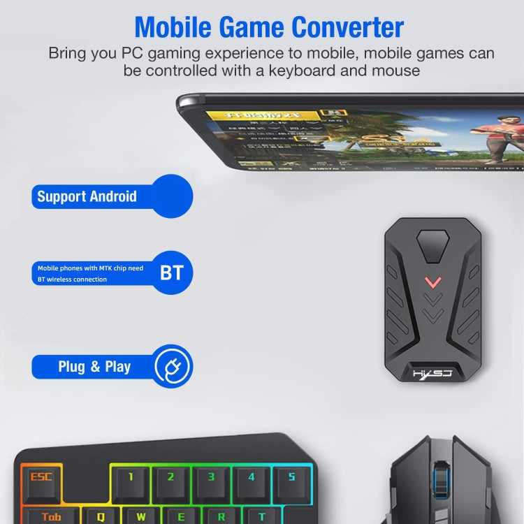 HXSJ P8+V100+J900 Keyboard Mouse Converter + One-handed Keyboard + Programming Gaming Mouse Set My Store