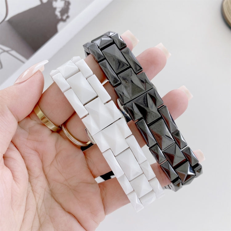 22mm Universal Rhombic Grid Ceramics Replacement Strap Watchband-Reluova