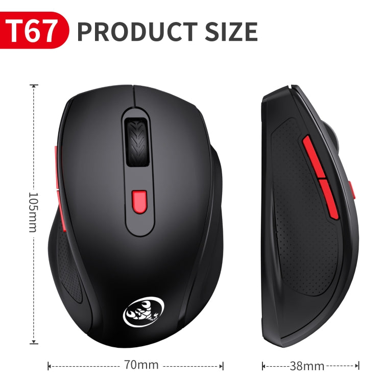 HXSJ T67 2.4G Bluetooth 3.0/5.0 Dual Mode Wireless Mouse My Store