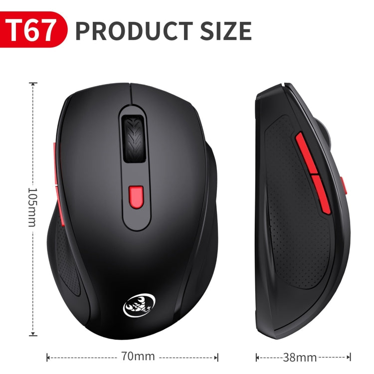 HXSJ T67 Bluetooth 3.0+5.0 Simple Style Mute Wireless Mouse My Store