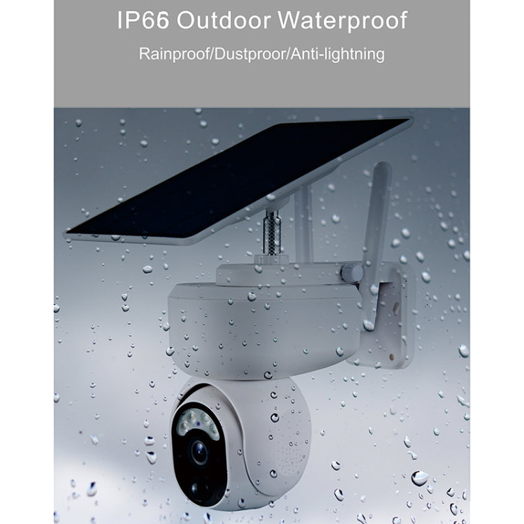 T24 1080P IP65 Waterproof Solar Smart PTZ Camera, Support Full-color Night Vision & Two-way Voice Intercom & AI Humanoid Detection Alarm,