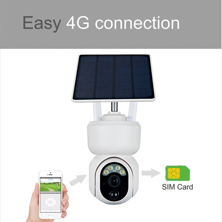 T24 1080P IP65 Waterproof Solar Smart PTZ Camera, Support Full-color Night Vision & Two-way Voice Intercom & AI Humanoid Detection Alarm,