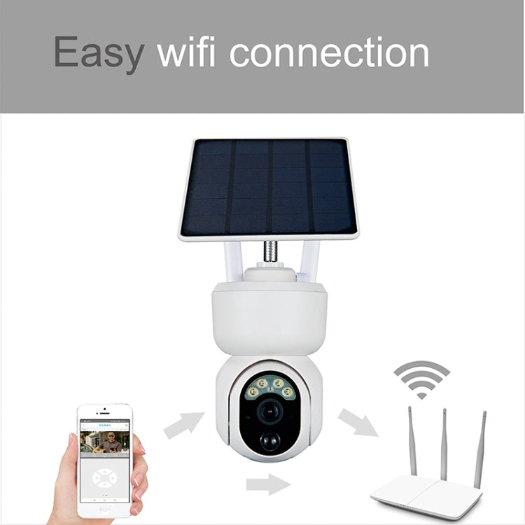 T24 1080P IP65 Waterproof Solar Smart PTZ Camera, Support Full-color Night Vision & Two-way Voice Intercom & AI Humanoid Detection Alarm,