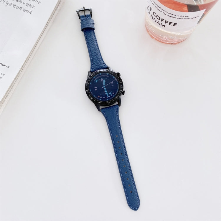 Small Waist Lychee Texture Leather Replacement Strap Watchband