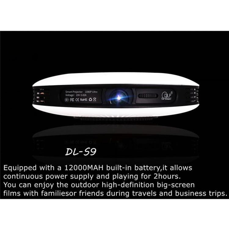 WEJOY DL-S9 1280x720P 300 Lumens Portable Home Theater LED HD Digital Projector, Android 6.0, 2G+16GB,