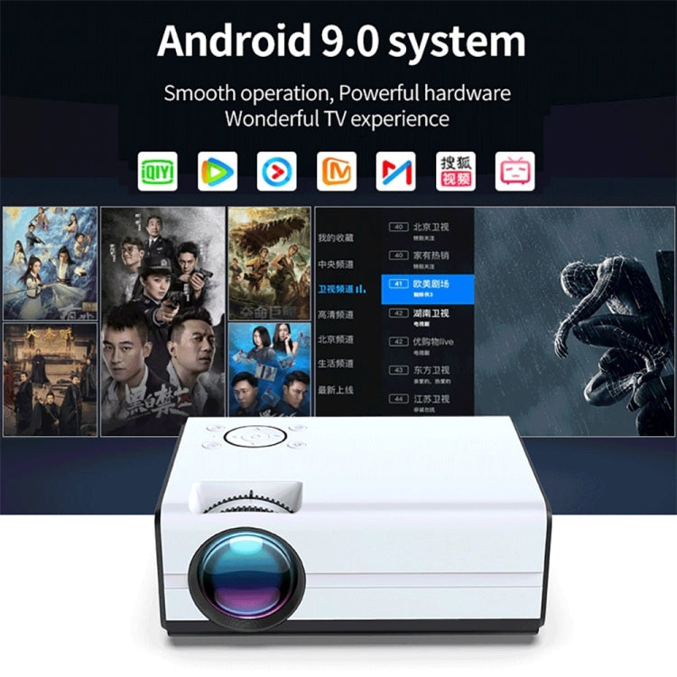 WEJOY Y5 800x480P 80 ANSI Lumens Portable Home Theater LED HD Digital Projector, Android 9.0, 1G+8G,