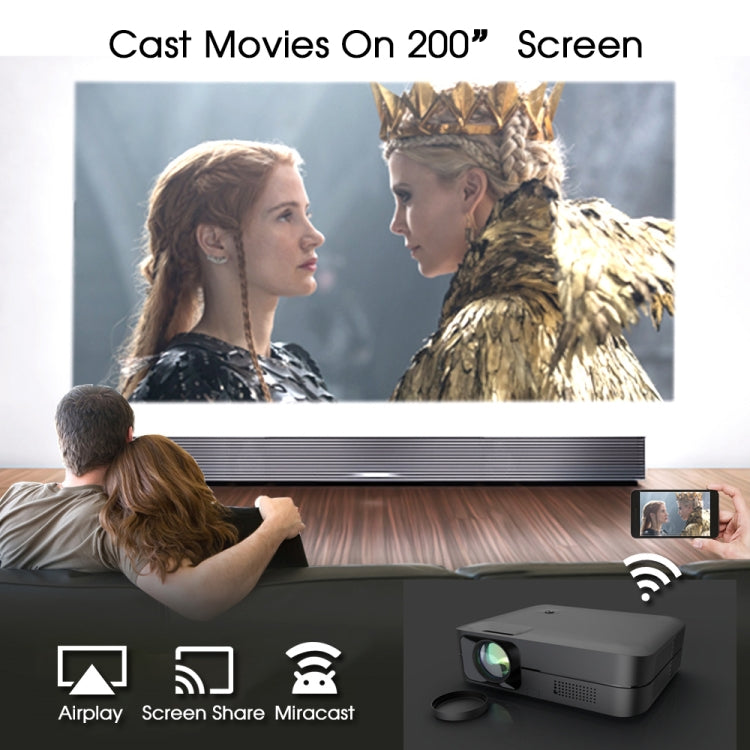 WEJOY L9 1920x1080P 400 ANSI Lumens Portable Home Theater LED HD Digital Projector, Android 6.0, 1G+8G,