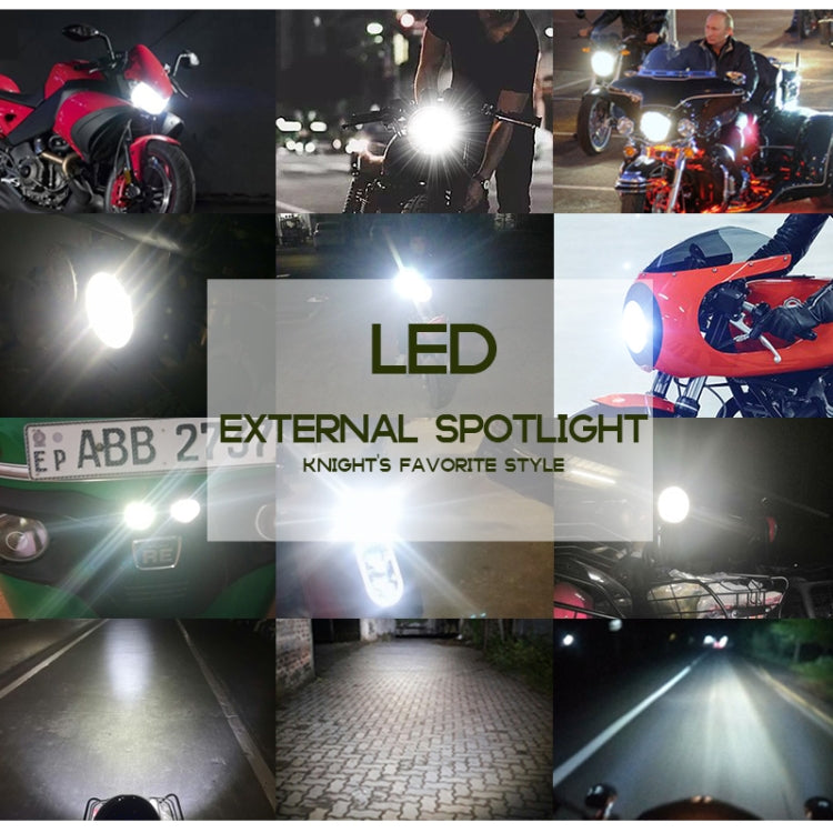 2 PCS L29 12V / 15W / 6000K / 2000LM Motorcycle / Car IP65 Waterproof External LED Small Steel Cannon Spotlight Working Lamp