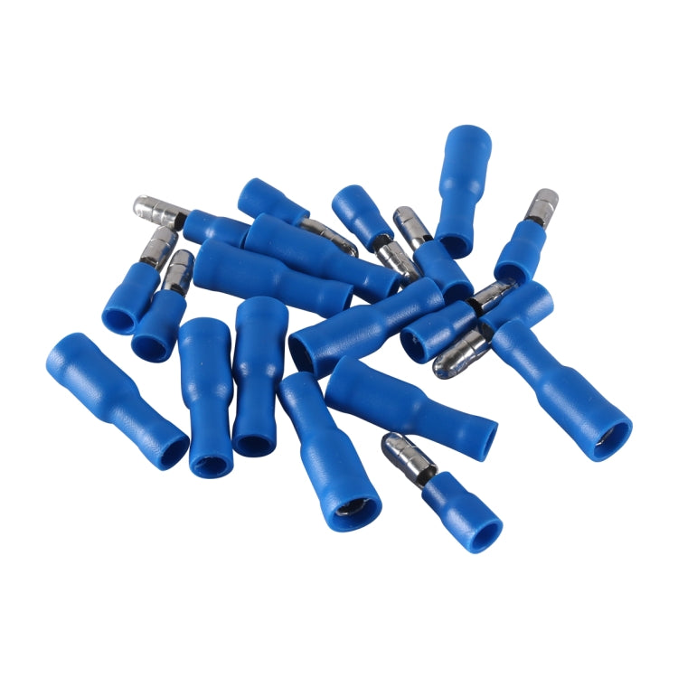 A6196 100 PCS Blue AWG16~14 Car Cable Connection Cold Press Terminal Male & Female Connector