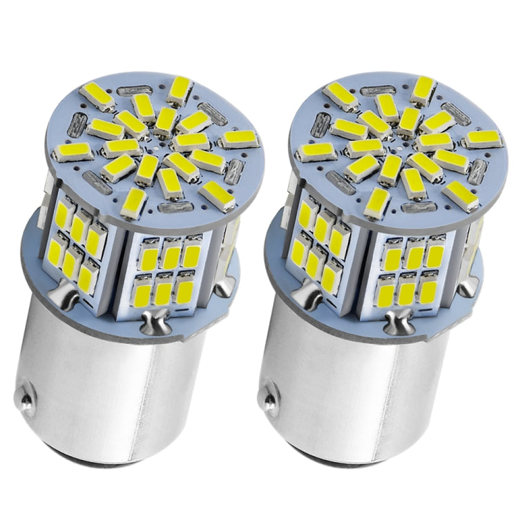 1 Pair E0052 9-14V 1156-54SMD-2835 6000K 1080LM White Light Car Decoding Turn Signal Reversing Light