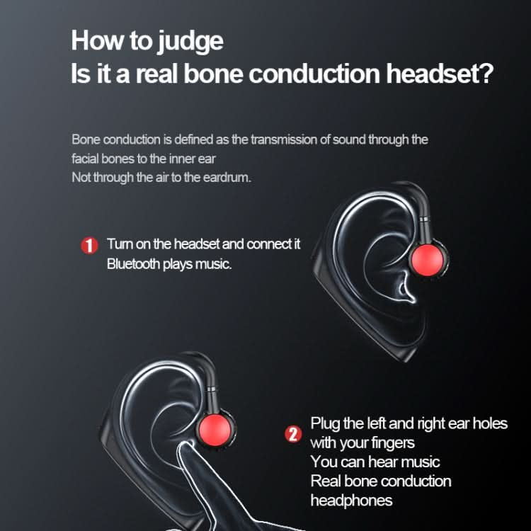 M-618 Bone Conduction Hanging Ear Stereo Bluetooth Headset