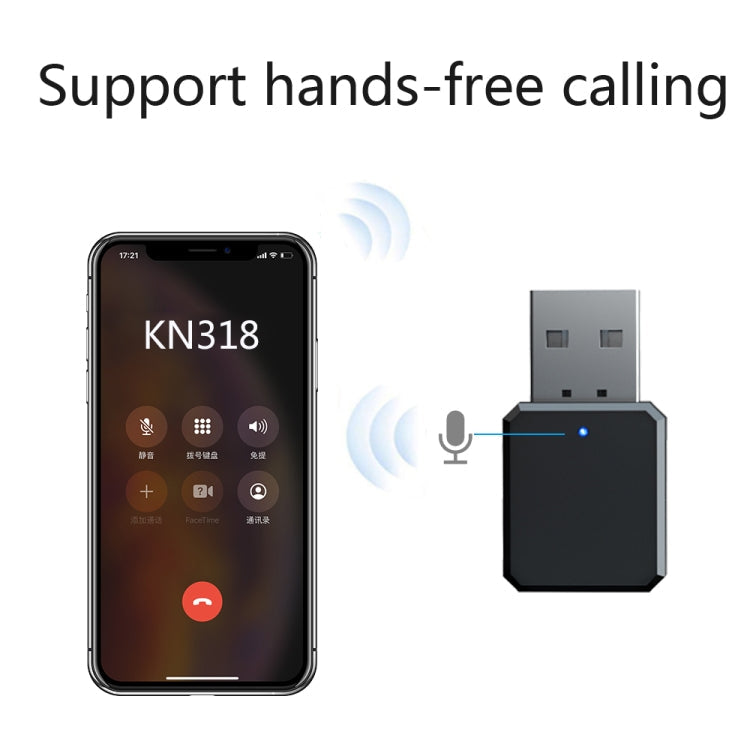 KN318 USB Bluetooth 5.1 Adapter Audio Receiver My Store