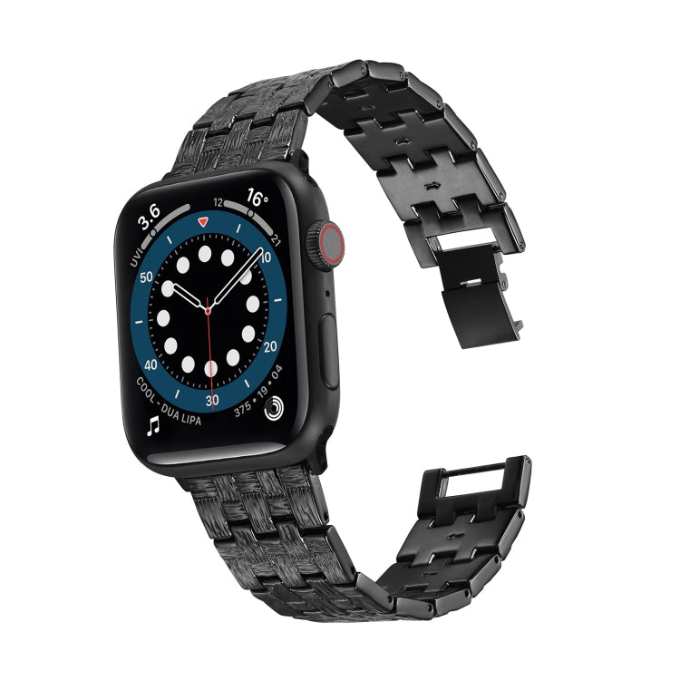 Woven Texture Stainless Steel Replacement Watchband For Apple Watch Series