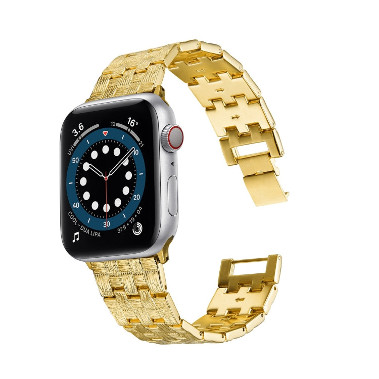 Woven Texture Stainless Steel Replacement Watchband For Apple Watch Series