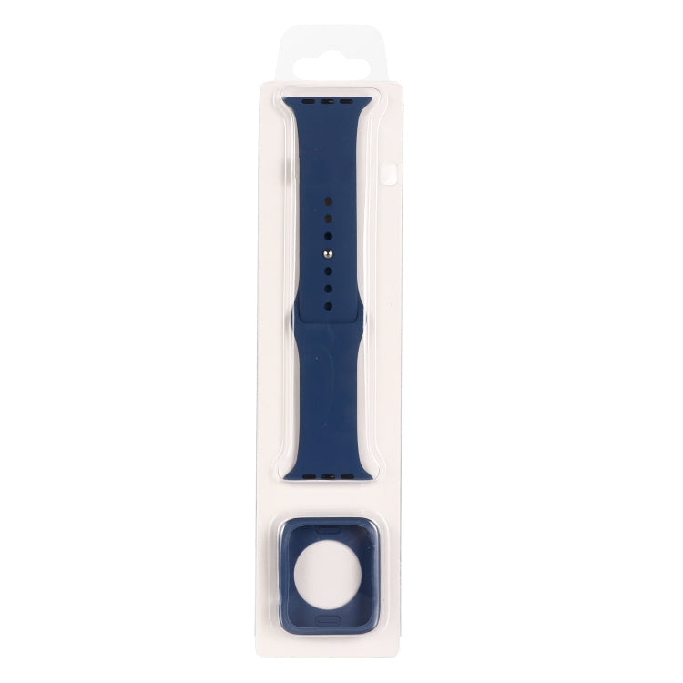 Silicone Replacement Strap Watchband + Watch Protective Case Set