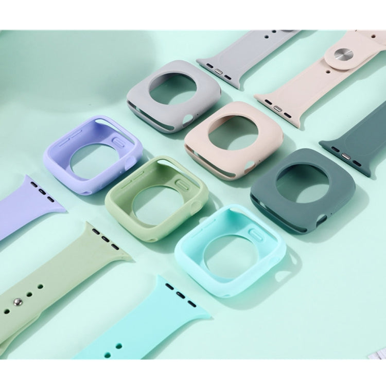 Silicone Replacement Strap Watchband + Watch Protective Case Set