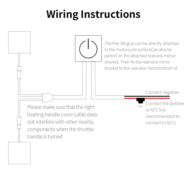 WUPP CS-974B1 Motorcycle Modified Hook and Loop Fastener Intelligent Electric Heating Hand Cover Heated Grip with Three Gear Temperature Control ÎҵÄÉ̵ê